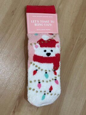 Bath & Body Works Shea-Infused Holiday Lounge Socks - Adult NWT